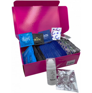 Súprava klasických kondómov - Basic pack (72 ks) + SE natural lubrikačný gél 15 ml + erekčný krúžok