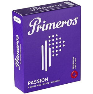 Primeros Passion – vrúbkované kondómy (3 ks)
