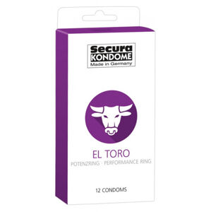 Secura El Toro – kondómy s erekčným krúžkom (12 ks)