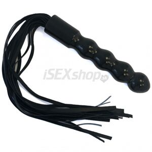 Zado Wood Leather Flogger kožený bičík s drevenou rukoväťou