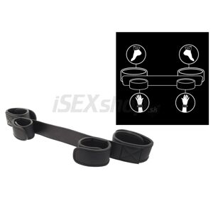 Fetish Submissive Soft Spreader Bar na zápästia a členky