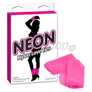 Neon Love Ties ružové zväzovacie stuhy 2ks